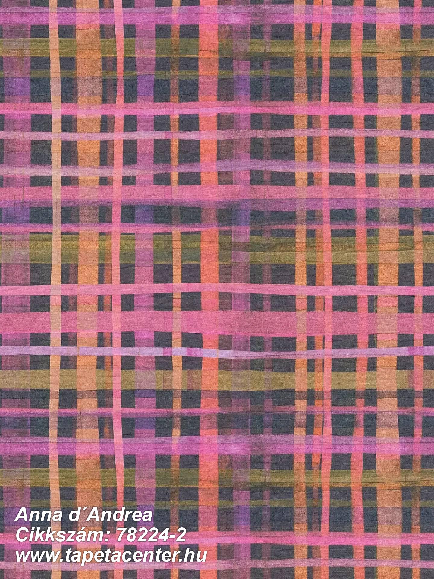 Kockás,fekete,lila,pink-rózsaszín,lemosható,vlies tapéta Kockás,fekete,lila,pink-rózsaszín,lemosható,vlies tapéta